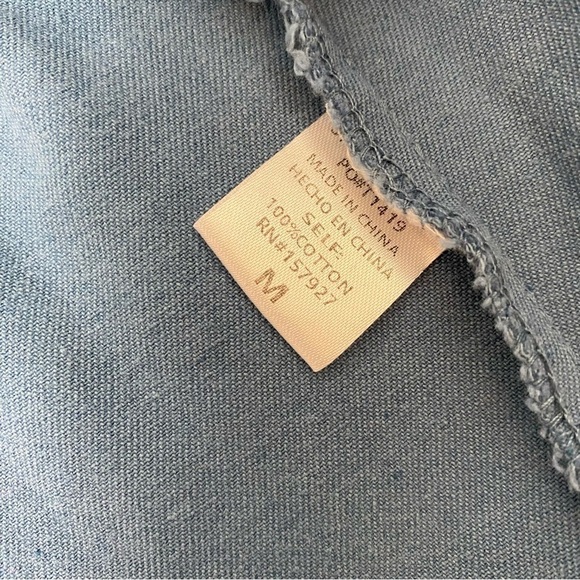 La Miel Anneli Twill Shacket in Stone Blue Color - Picture 12 of 16